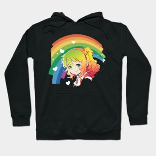 Rainbow Anime Girl Hoodie